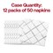 Durable White with Silver Diamond Paper Beverage/Cocktail Napkins (600 Napkins)